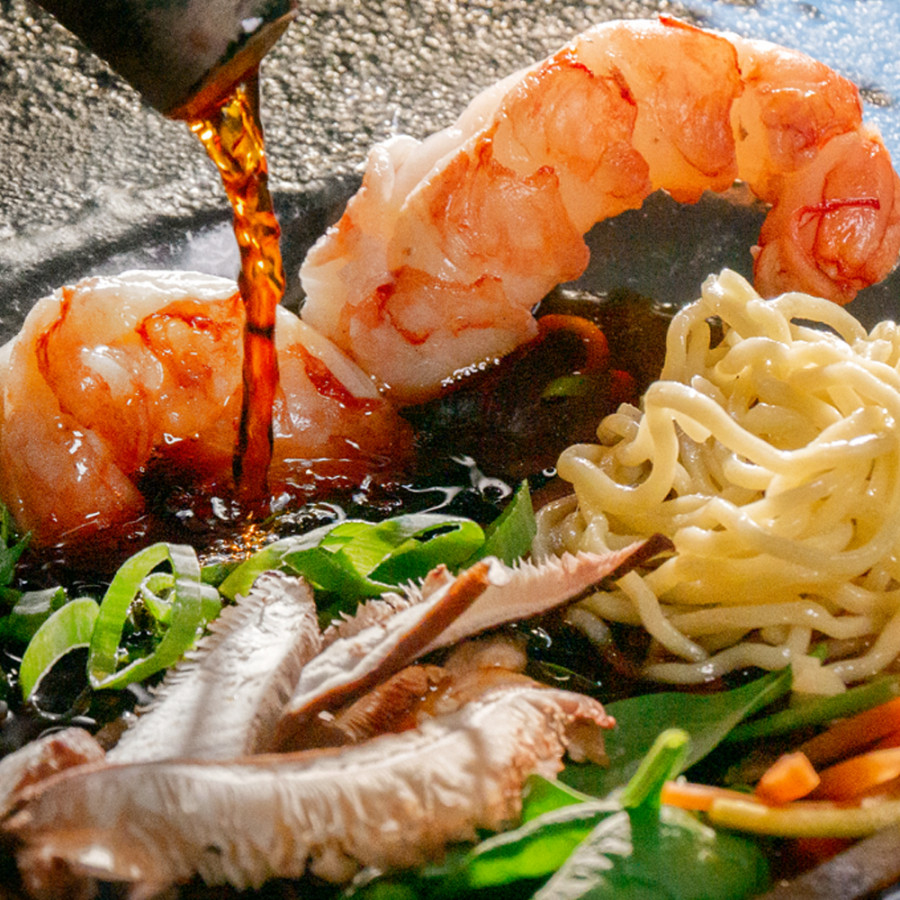 Рамен с червени аржентински скариди